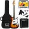 Best Choice Products 39in Full Size Beginner Electric Guitar Kit with Case, Strap, Amp, Whammy Bar
